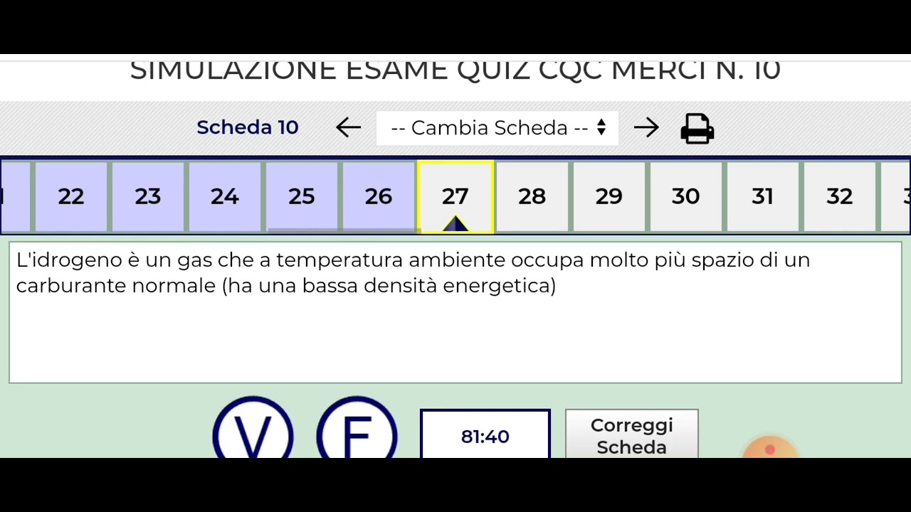 SIMULAZIONE ESAME QUIZ CQC MERCI 2023 SCHEDA N.10   70 domande 2 error  😁 🤣