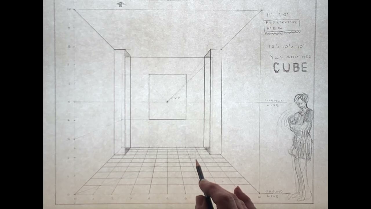 how to draw in perspective from a plan view