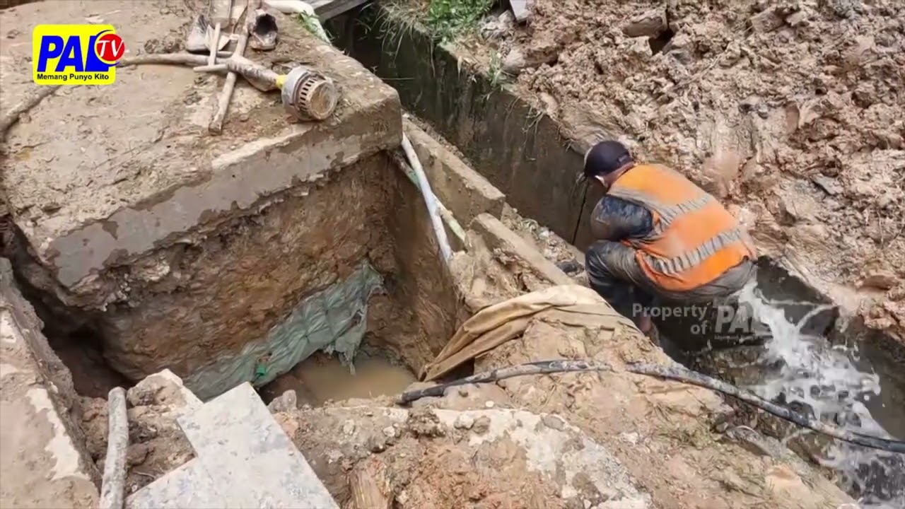 PIPA PDAM BOCOR, GANGGU AKTIVITAS JALAN RAYA