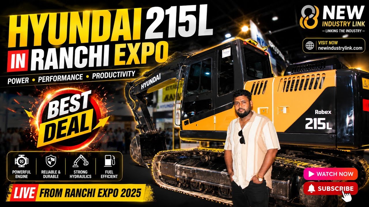 Hyundai 215L Excavator Review | Ranchi Mining Exhibition 2024 | Ranchi Expo Full Video #ranchi #215