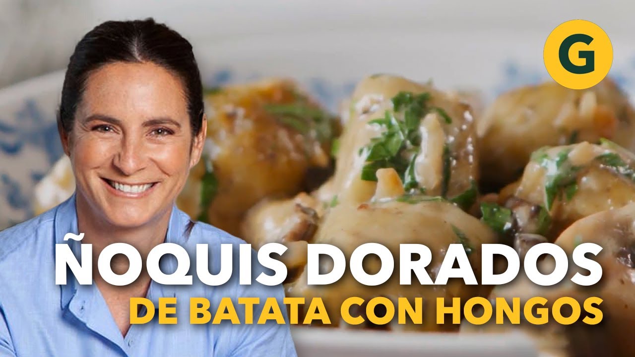 ÑOQUIS DORADOS de BATATA con HONGOS 🍠 por Juliana y Máximo | El Gourmet