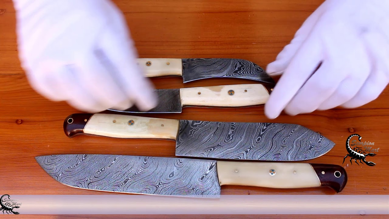 Handmade Damascus Steel Chef knives | Best Chef Knives | #knifemaking #chefknives  #damascussteel