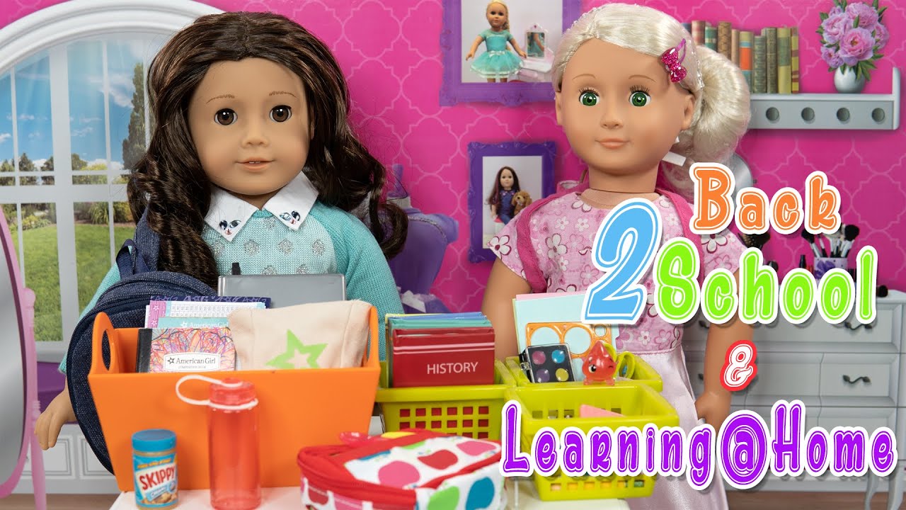 Back to School & Learning at Home with American Girl Truly Me Doll Belle & Our Generation Alexa