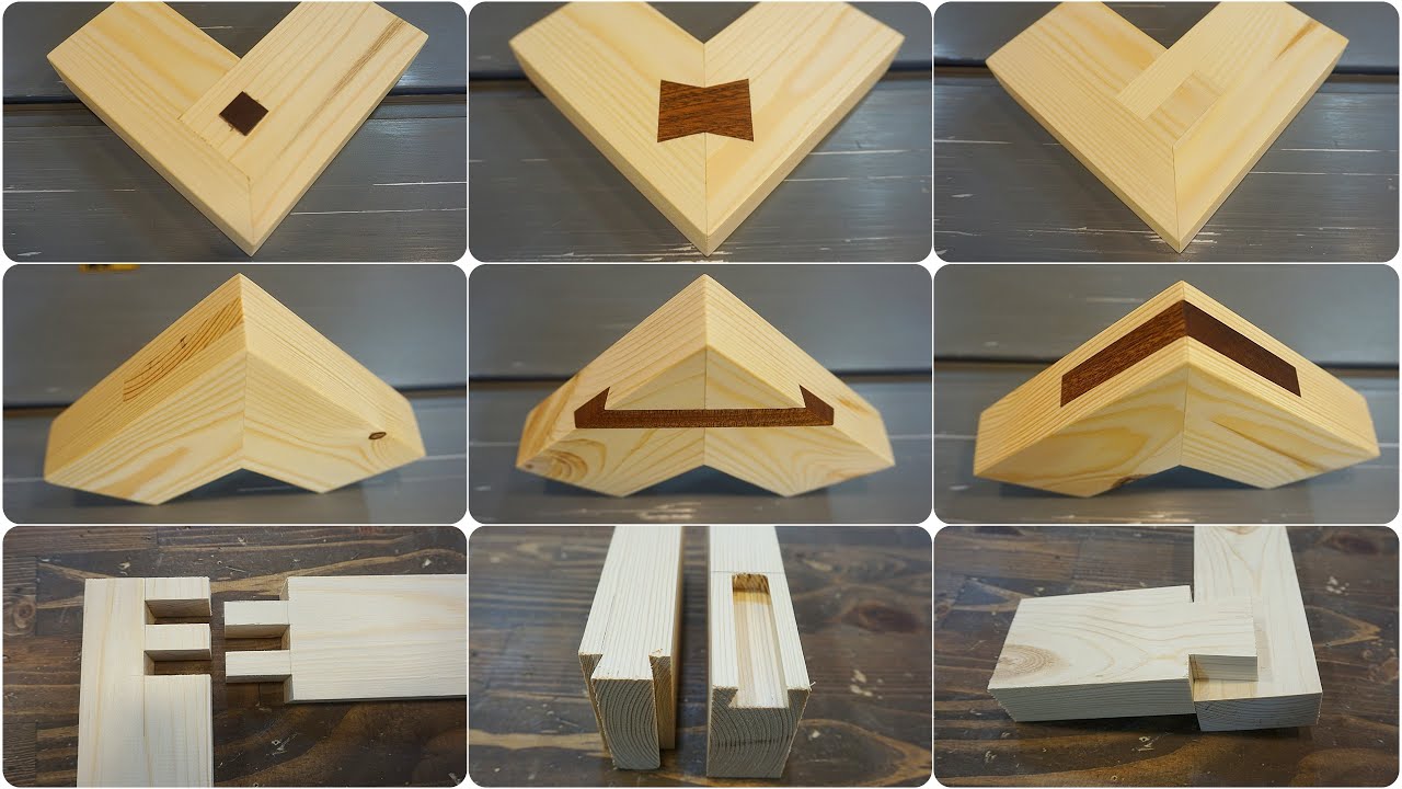 Woodworking Joints / Wood corner joints / Ahsap birlestirme teknikleri