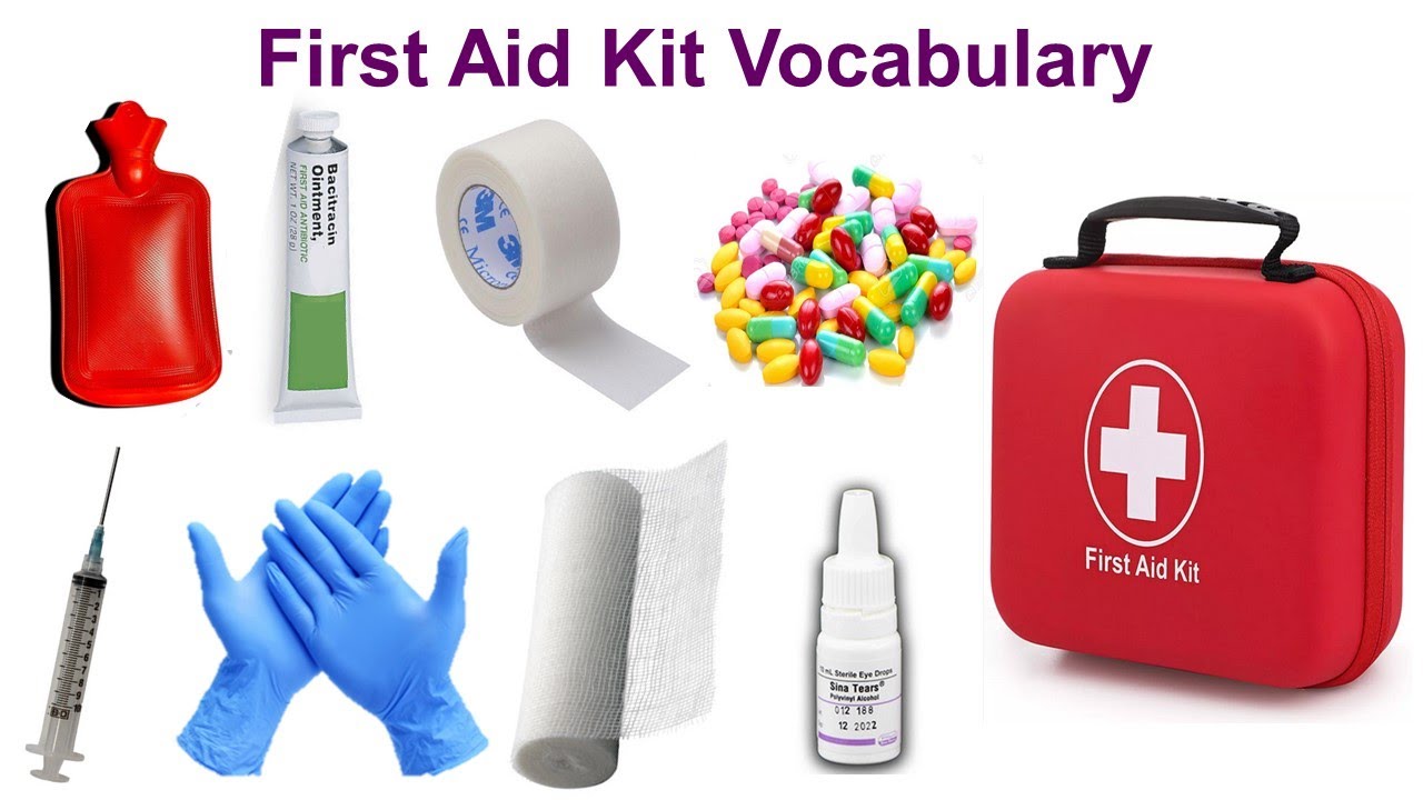 Emergency First Aid Supplies | Learn First Aid Kit Vocabulary Fast | English Vocabulary