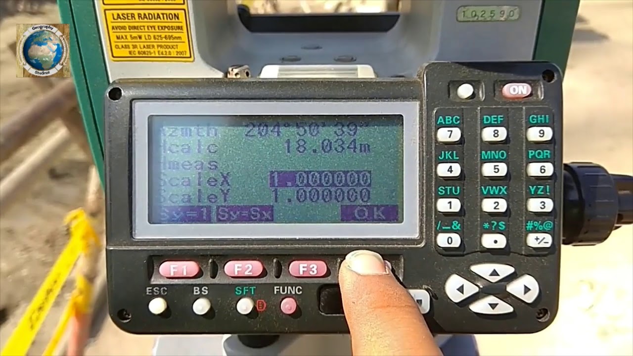 شرح set out line sokia total station