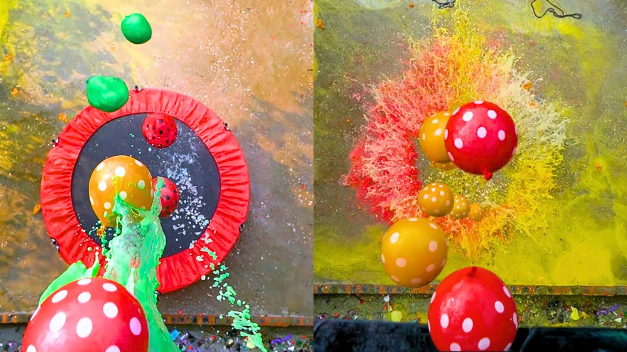 🎈Breaking 1000 Glass Bottles and 1000 Balloons Drop! Crushing Crunchy & Soft Things!🔥