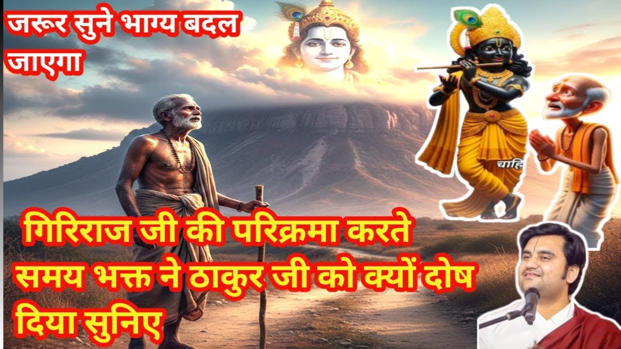 गिरिराज जी की परिक्रमा करते समय भक्त ने ठाकुर जी को क्यों दोष दिया सुनिए#indreshji #indreshjikatha