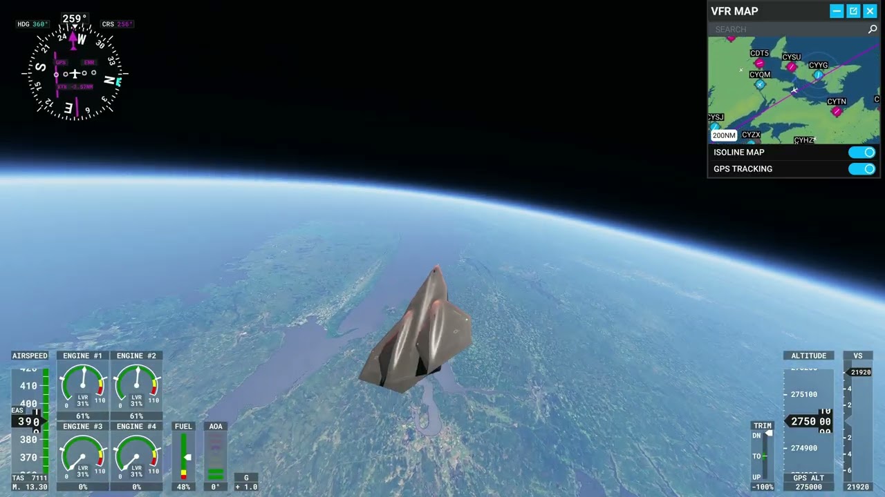 MSFS 2020 Darkstar from Shoreham to Atlanta (9070XT) X8
