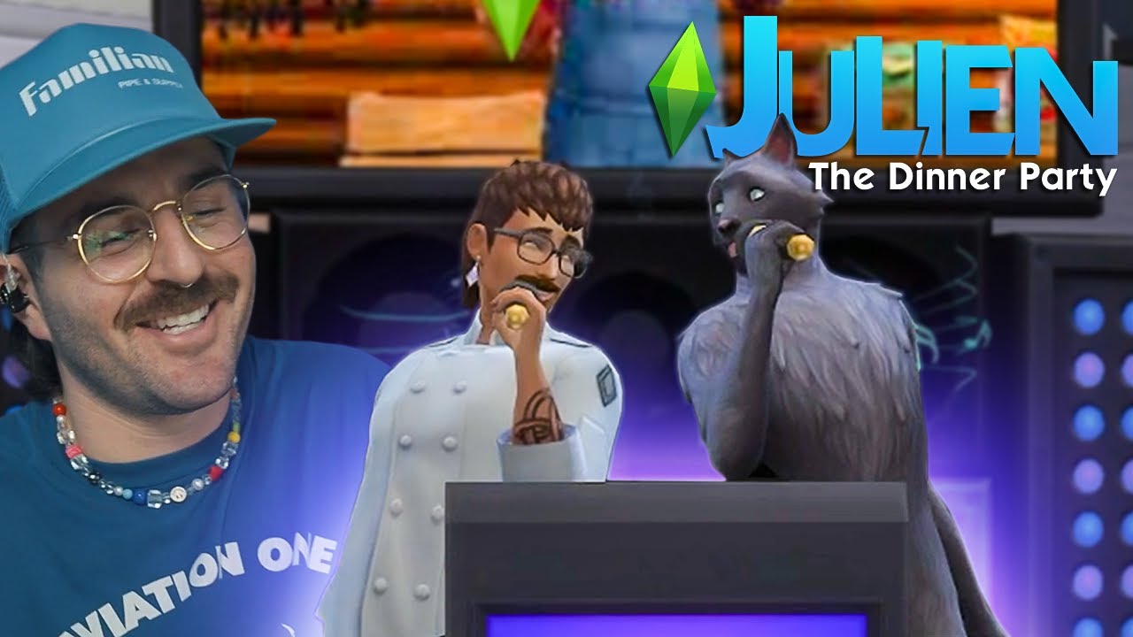 julien hosts a dinner party in Sims 4