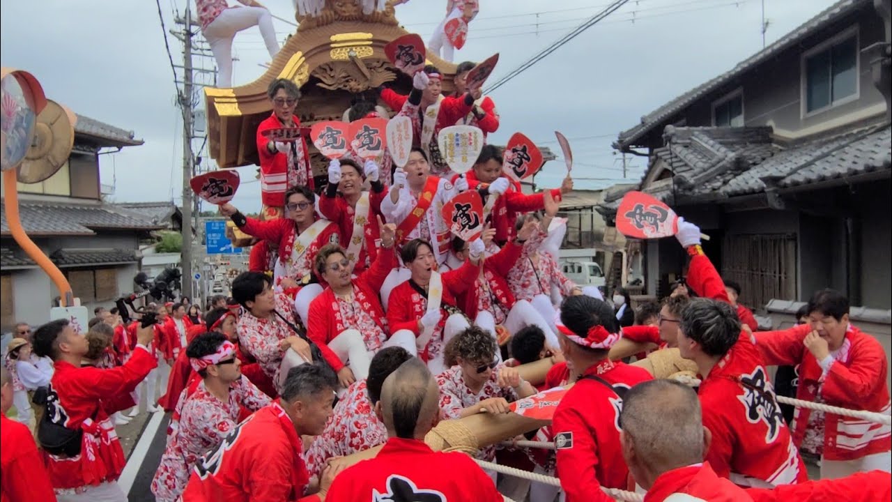 令和7年　寛弘寺だんじり　宮入前　⛩