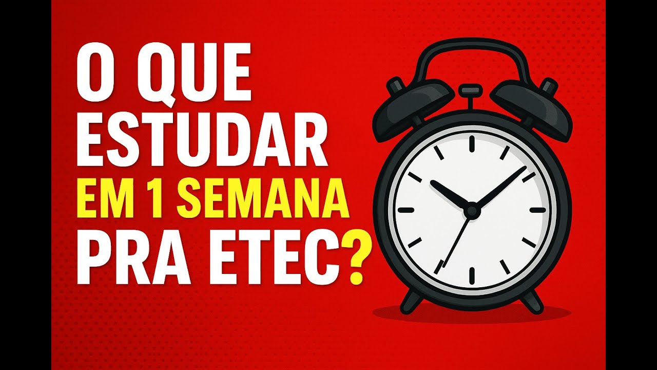ESTUDA ISSO por 1 DIA e PASSA na ETEC! (Maior especialista de ETEC do BRASIL) 