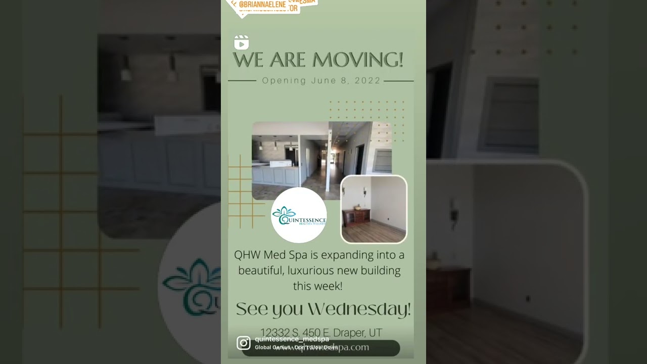 quintessence health and wellness has moved! We are now located in Kaysville and Draper Utah