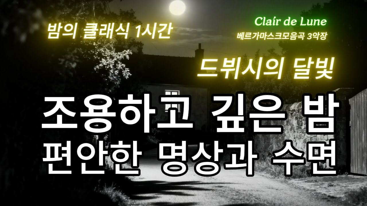 드비쉬의 달빛(깊은 밤 클래식 1h)
