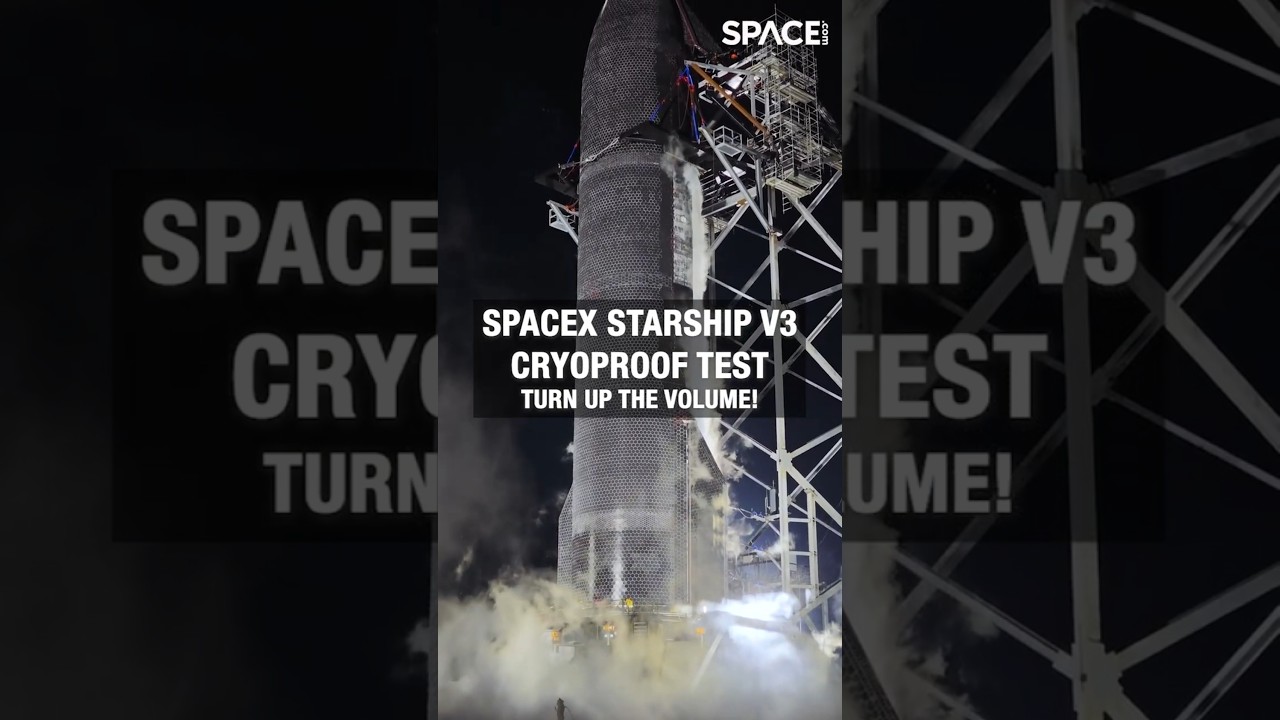 Starship V3 Cryoproof Test — Turn Up the Volume! 🔊🚀❄️ #Starship  #StarshipV3 #spacex #space