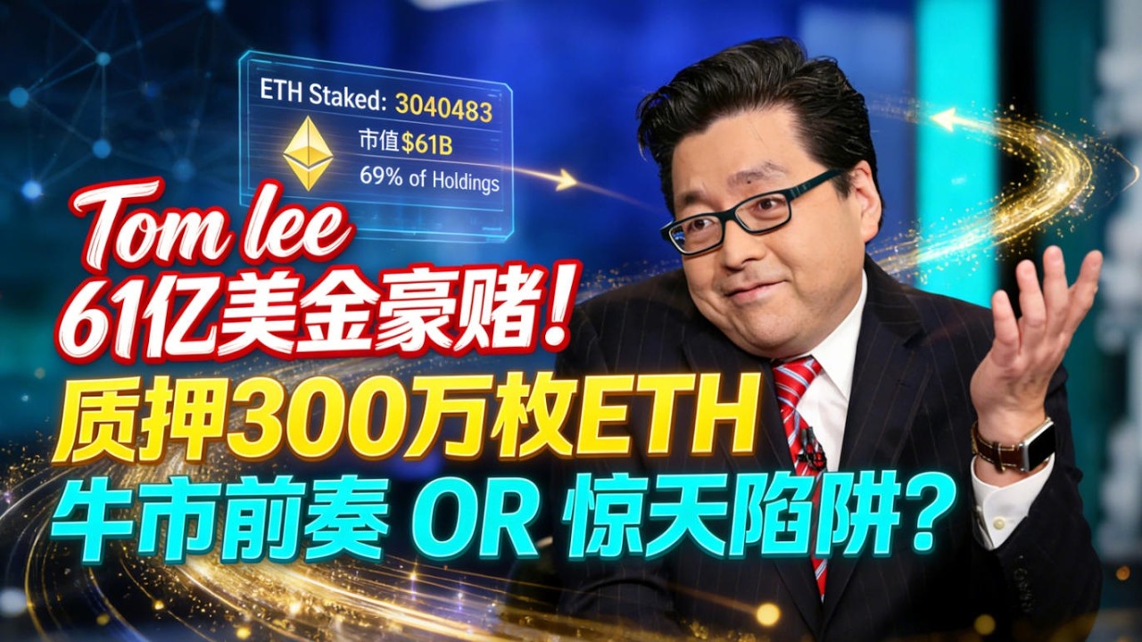 Tom lee 61亿美金豪赌！Bitmine大举质押300万枚ETH，这是牛市前奏还是惊天陷阱？