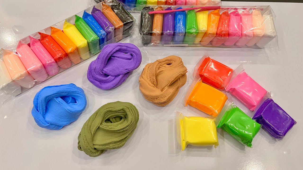 Satisfying video Clay mixing | Color Mixing Trend | Satisfying Super Air Clay Unboxing #clay #mix 