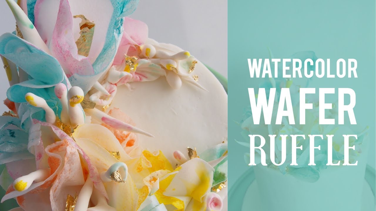 Watercolor Wafer Ruffle Cake | Most Satisfying Cake Video | Greggy Soriano