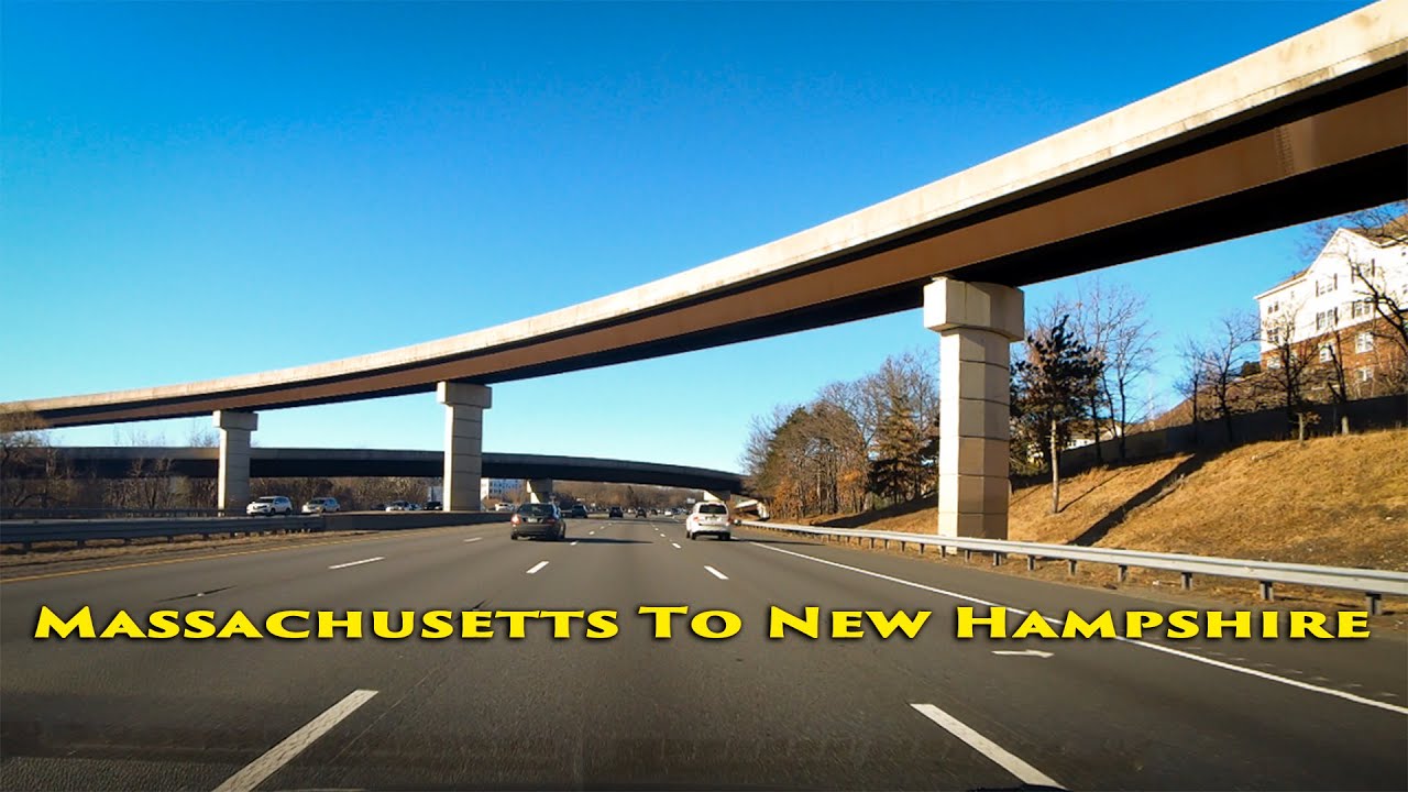 Driving from Massachusetts to New Hampshire, USA
