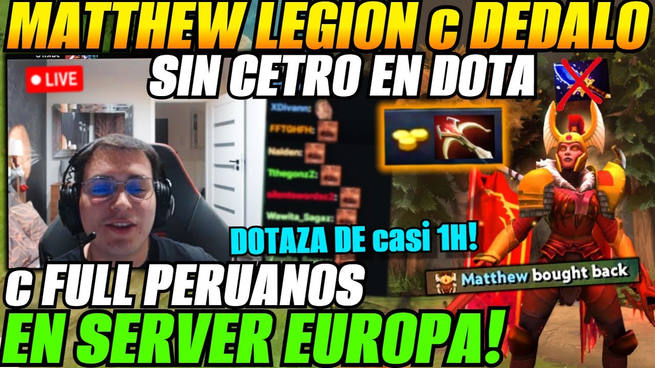 😲MATTHEW juega LEGION con DEDALO sin CETRO en stream y sorprende a todos!😲