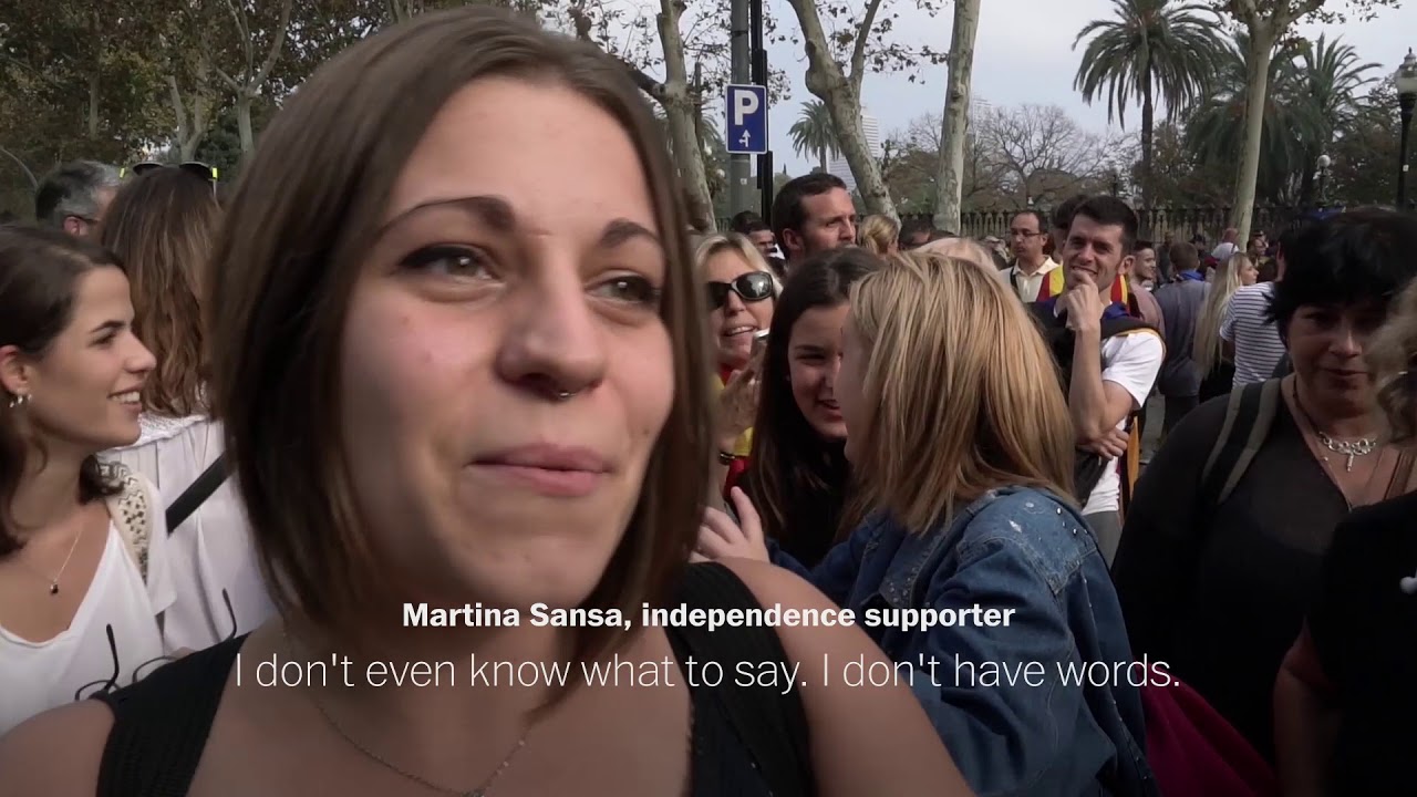 Secessionists in Catalonia celebrate vote for independence from Spain