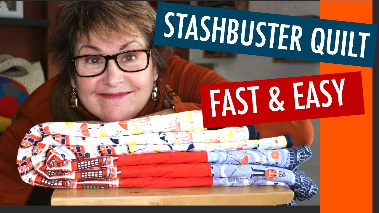 ❤️🇬🇧⭐️FAST &  EASY FREE QUILT PATTERN - BEGINNER BARGELLO - STASHBUSTER