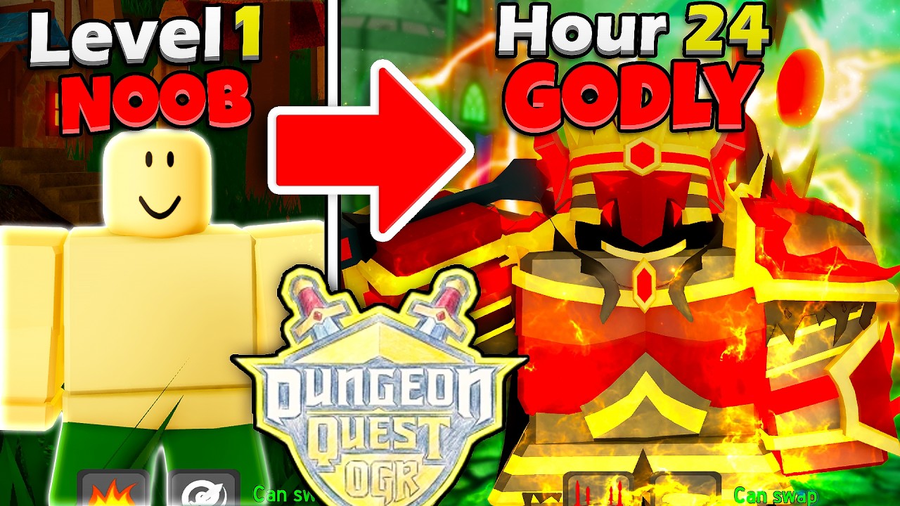 Я прошел путь от НУБА до ПРО в Roblox Dungeon Quest Reborn!