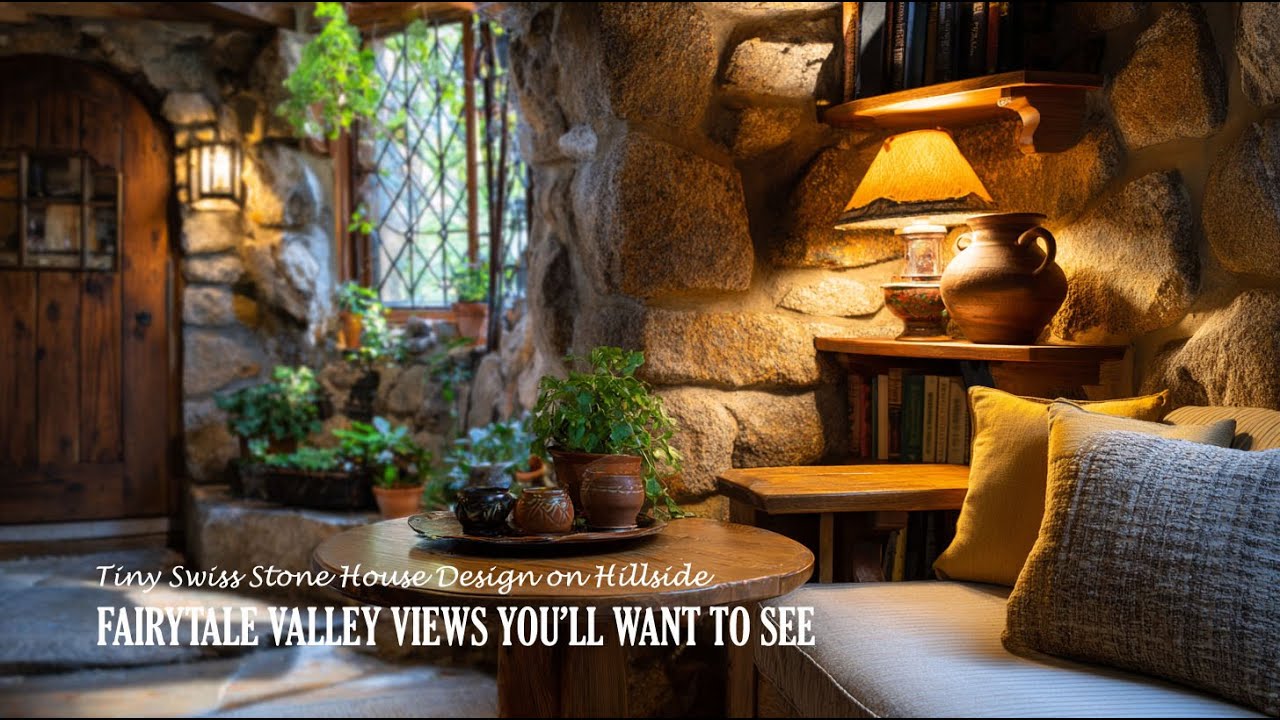 Tiny Swiss Stone House Design on Hillside | Fairytale Valley Views You&rsquo;ll Want to See