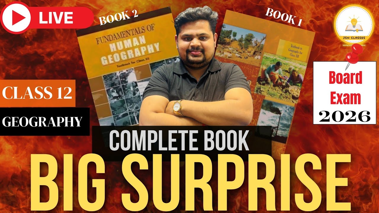 JSN CLASSES Class 12 Geography Big Surprise 