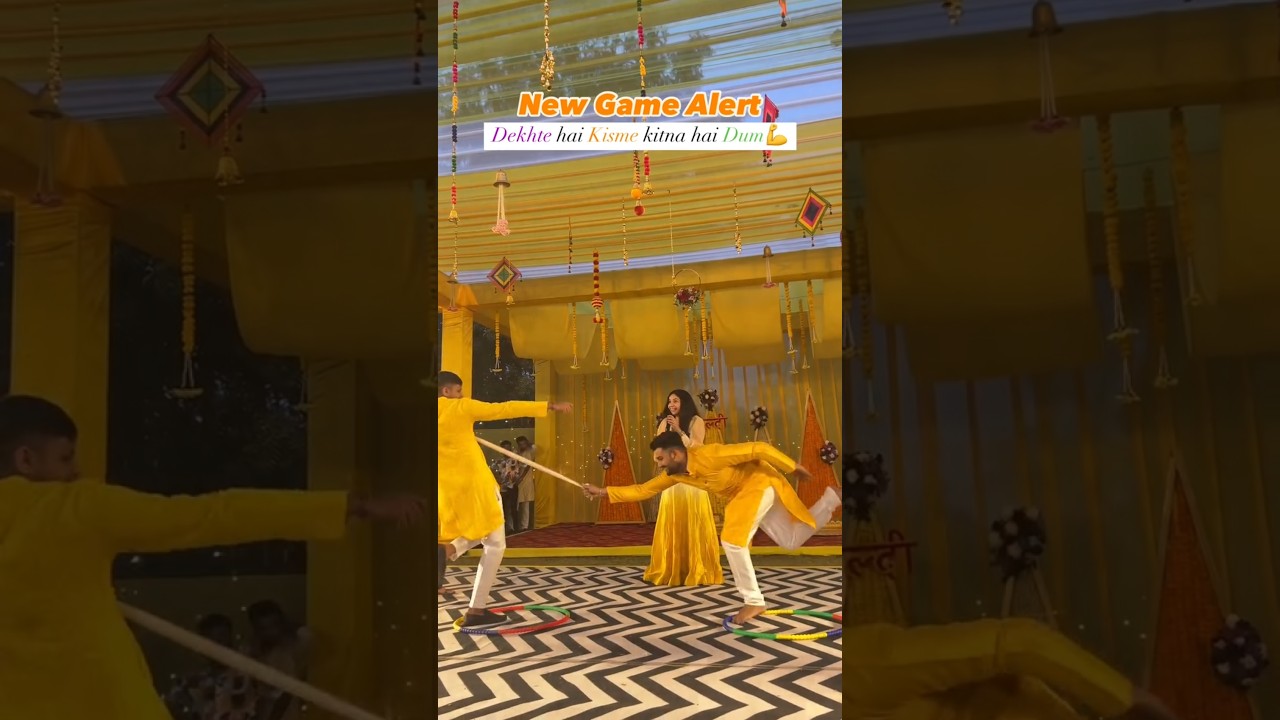 Try this game in your next #haldi #mehendi and #carnival 🔥Most trending games for #wedding #shadi