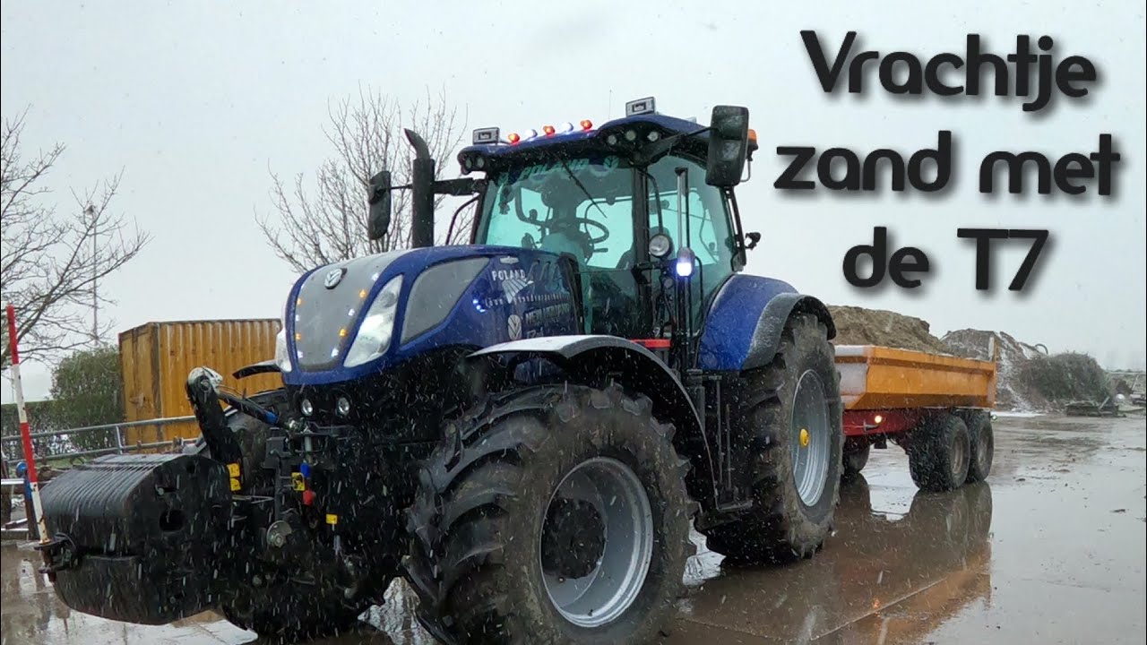 Vrachtje Zand Met De Newholland T7.245 (Vlog #20)