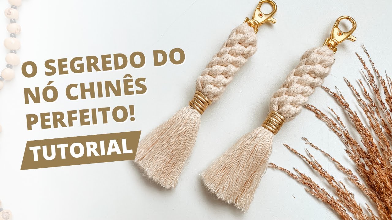 CHAVEIRO NÓ CHINÊS em Macramê FÁCIL | #DIY Passo a Passo | Lembrancinha | Macrame Keychain