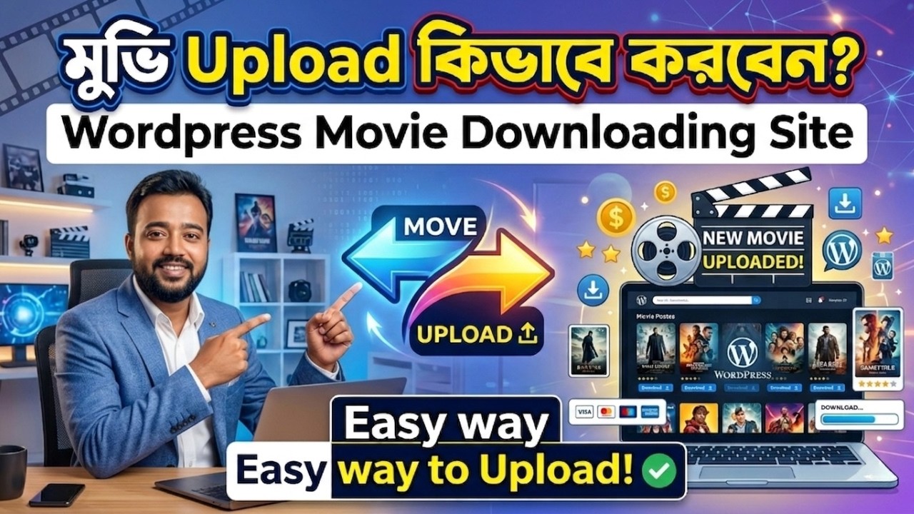 মুভি Upload কিভাবে করবেন ? Upload Movies on Wordpress Movie Downloading Site. Easy way to Upload