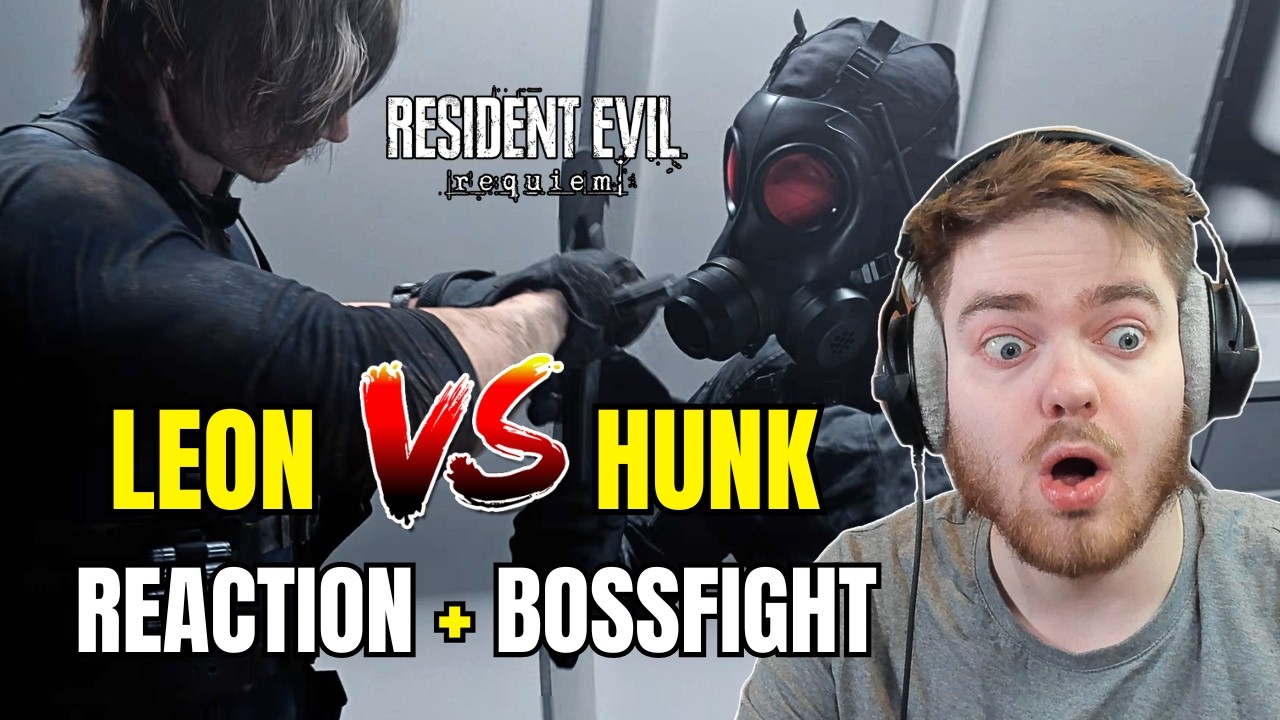 THIS IS CRAZY! LEON vs HUNK in Resident Evil Requiem REACTION + BOSSFIGHT