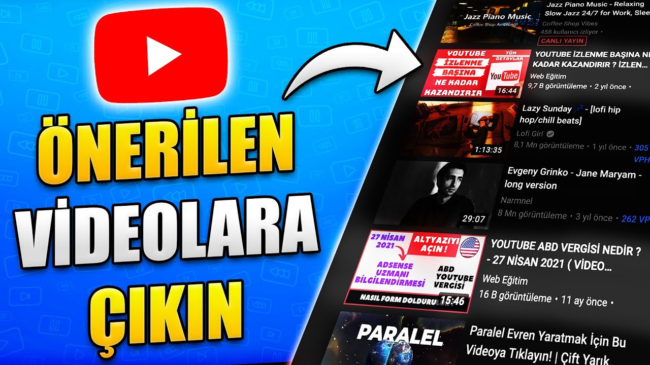 ÖNERİLEN VİDEOLARA NASIL ÇIKILIR ? 🚀 Youtube Önerilen Videolara Çıkma | Youtube İzlenme Arttırma