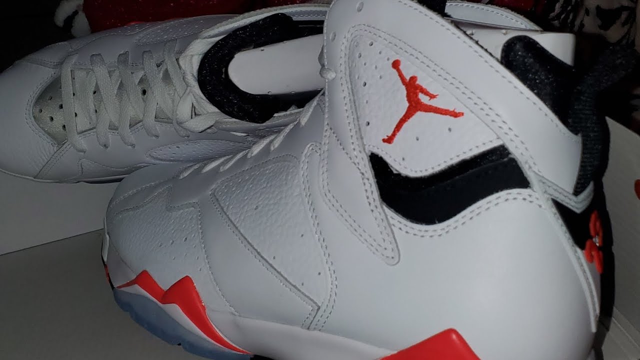 AIR JORDAN 7 WHITE/INFRARED UNBOXING🔥🔥
