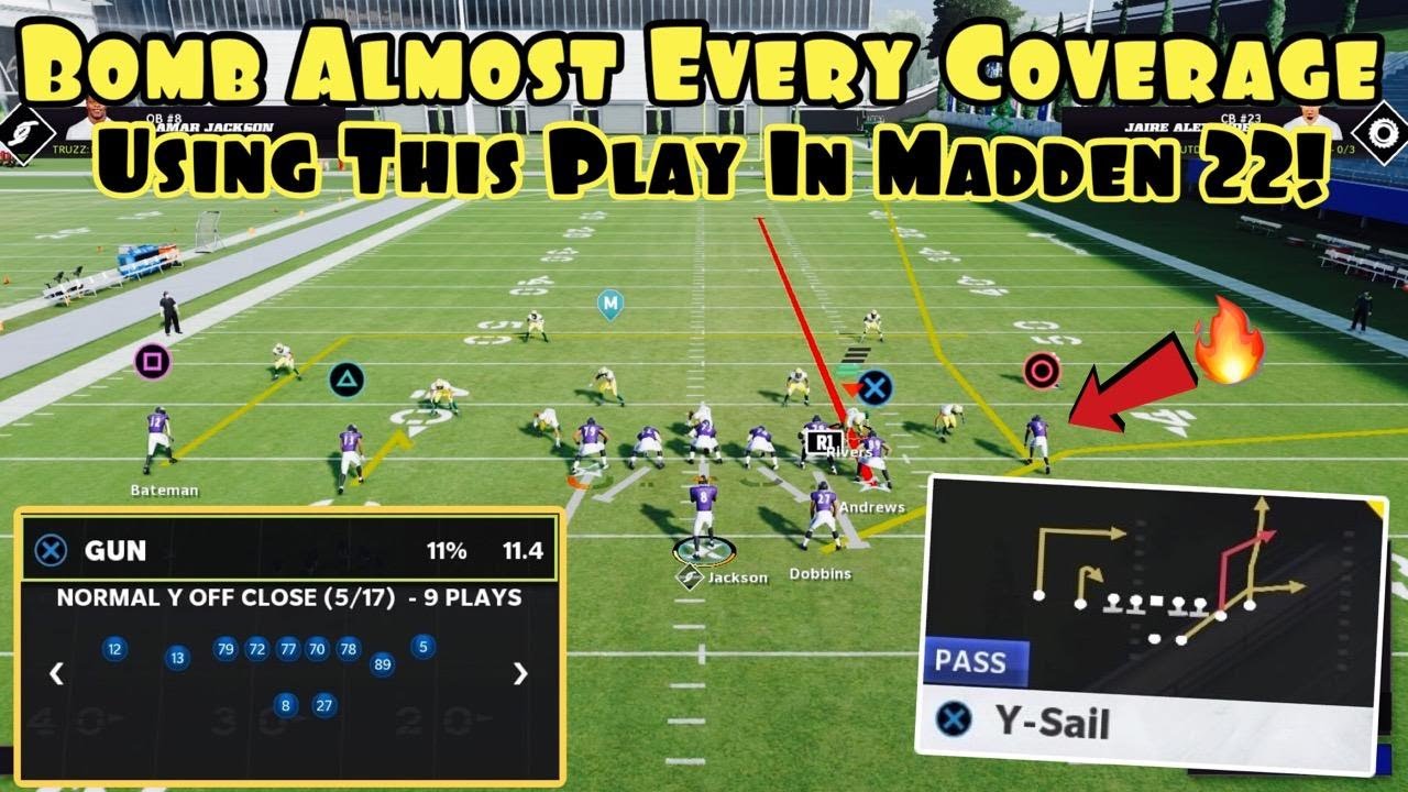 Bomb Almost EVERY Coverage Using This Play In Madden 22! | Normal Y Off Close |