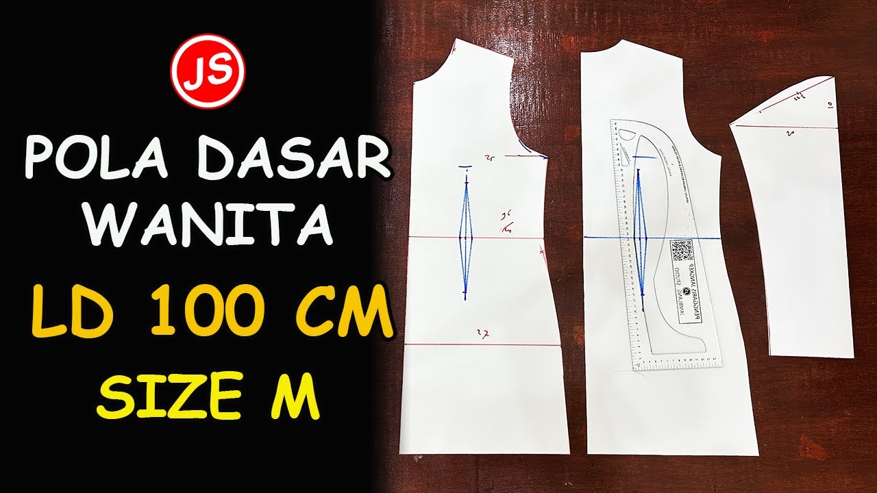 Membuat Pola Dasar Wanita LD 100 cm Jamblang Studio | Rumus Pola Dasar Baju Wanita Untuk Pemula