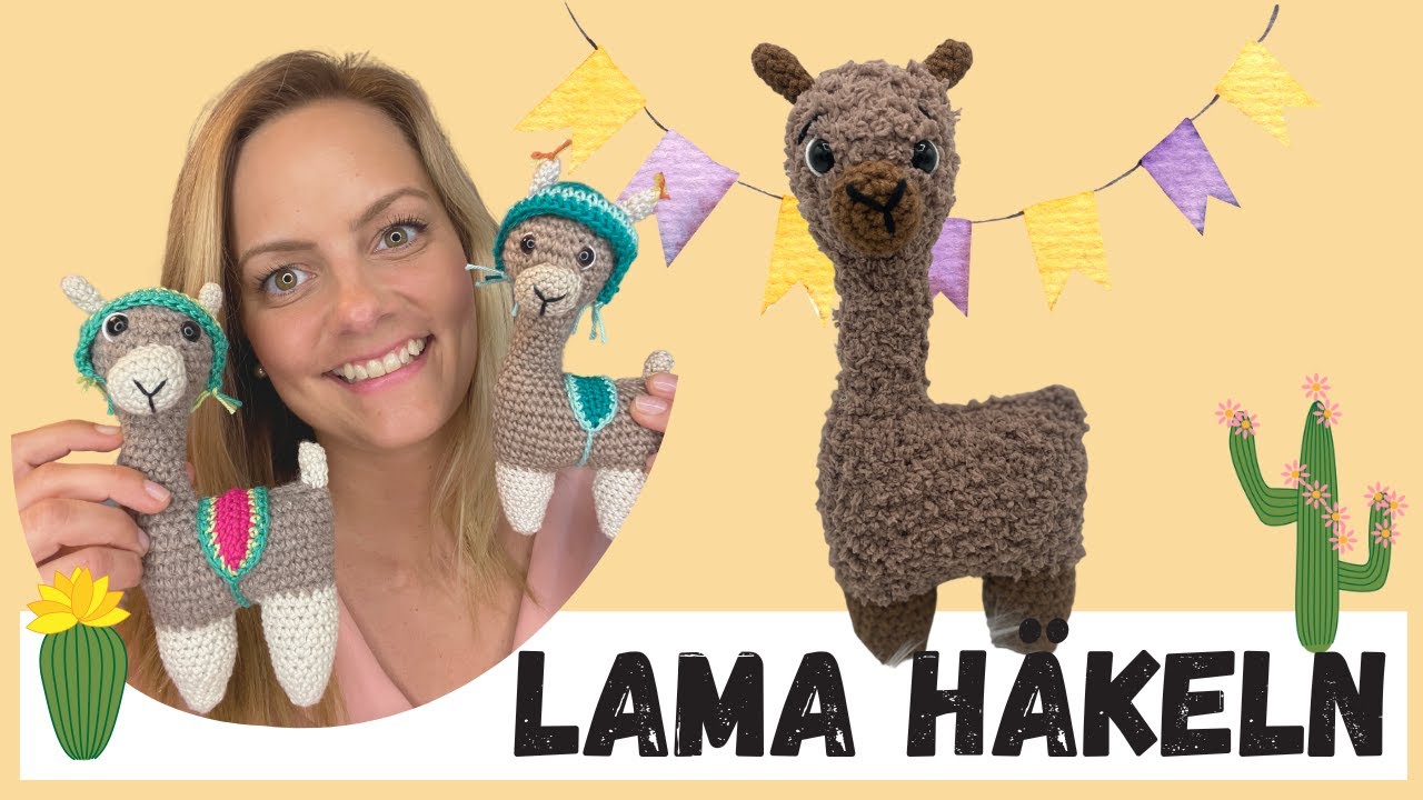 Lama häkeln - Kostenlose Häkelanleitung - Amigurumi häkeln - Alpaka