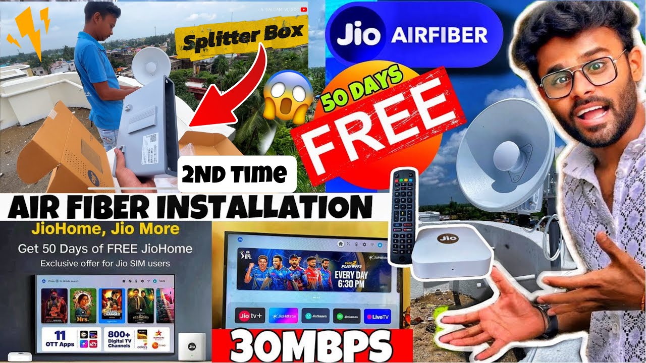 Jio AirFiber Installation FULL Details 😍 | Free Installation + 50 Days Free Trial + Recharge Plans 💥