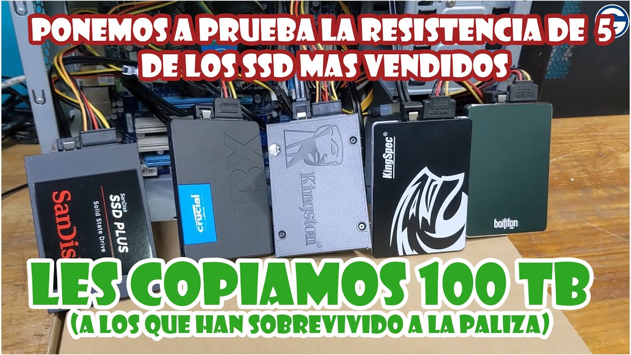 COMPARATIVA RESISTENCIA SSD: Sandisk vs Kingston vs Crucial vs Kingspec vs Baititon.