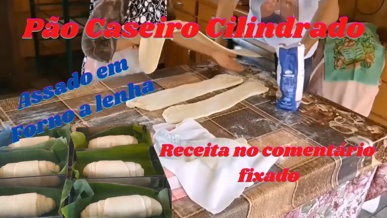 Pão Caseiro Raiz - Modo CAIPIRA  -  Cilindrado e na folha de bananeira -