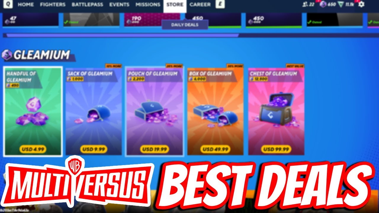 MultiVersus How To Spend Your Gleamium The BEST Way!!! Best Deals In The Shop