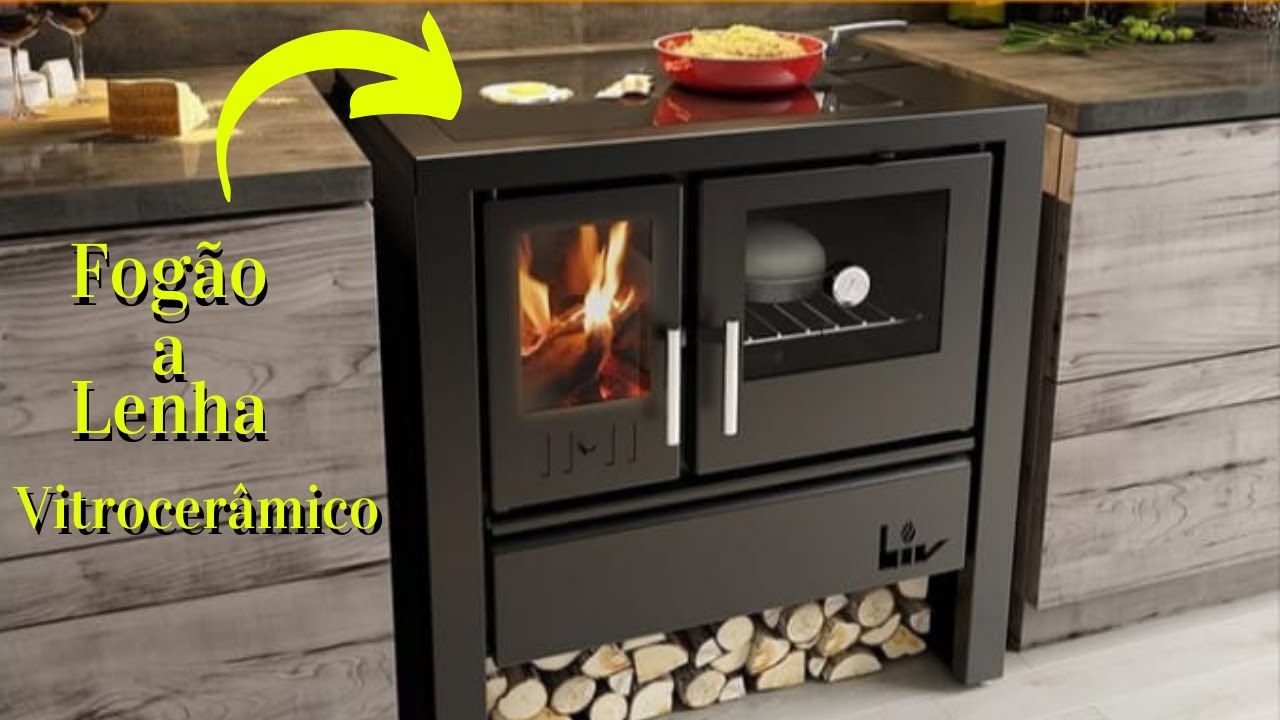 Fogões a Lenha com Vitrocerâmico
