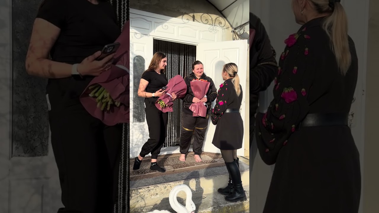 Surpriză și felicitare cu 8 martie pentru scumpa soție Denisa, și scumpa mama-soacră Rita ❤️💝🌹
