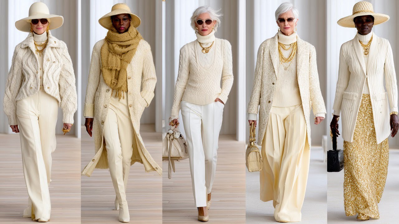 Коллекция Ralph Lauren осень/зима 2025/26 | Роскошь цвета слоновой кости, кремового и нежно-золот...