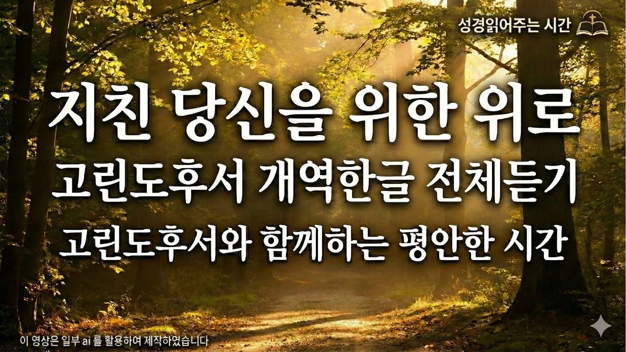 고린도후서, 고린도후서개역한글, 고린도후서듣기, 고린도후서시니어성경, 고린도후서어르신성경, 성경읽어주는시간