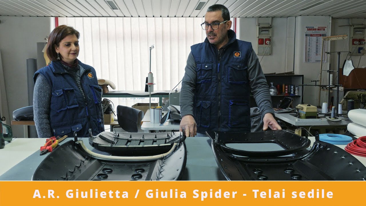 Giulietta/Giulia Spider Telai, imbottiture, tappezzeria-Seat Frames, Foams, Covers-English Subtitles