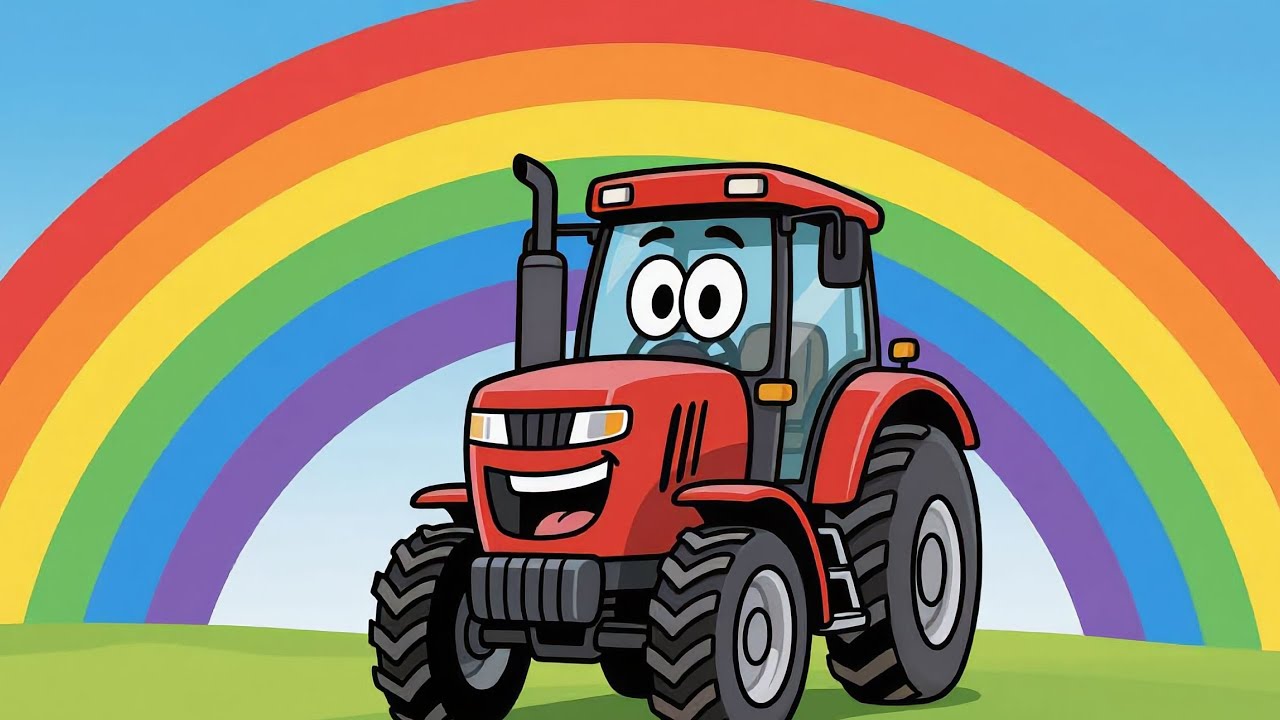 Colors with Tractor 🚜 | Learn Colors for Kids | Farm Fruits Compilation