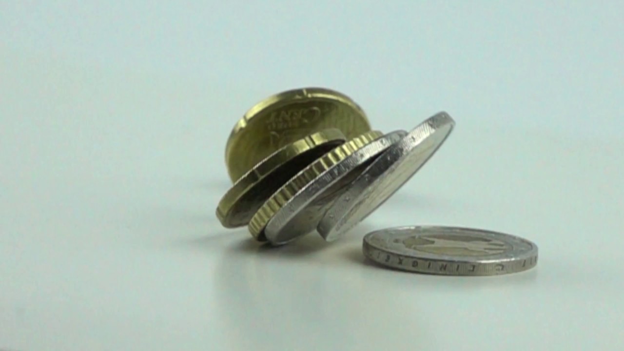 SLOW MOTION - Money coins and bills [HD]